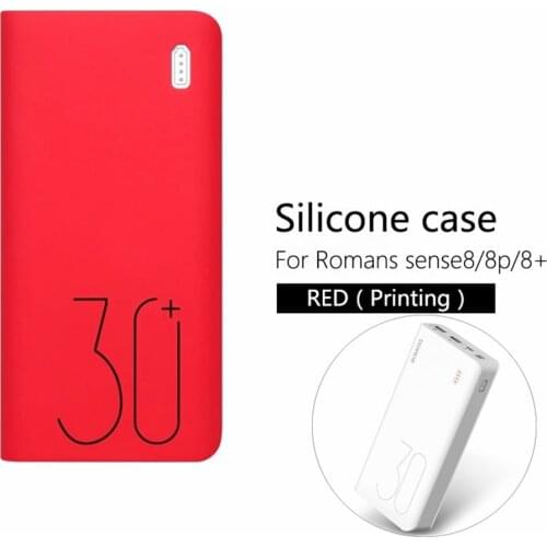 Silicone Protective Cover For 30000mah Romoss Sense 8/8f/8 + Soft Impact Resistant Silicone Power Bank Non-Slip Skin Power Bank