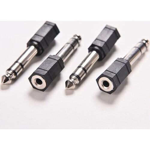 JETTING 2Pcs 6.5mm 1/4 Male to 3.5mm 1/8 Female 2Pcs Stereo Audio Mic Plug Adapter Jack