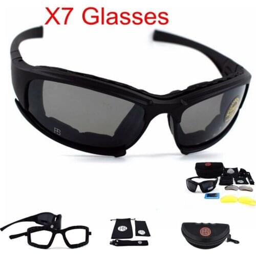 Tactical Goggles X7 Polarized Military Airsoft Sunglasses Army Glasses Shooting Hunting Camping Sports Sunglasses