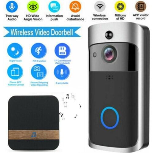 Smart WiFi Video Doorbell Camera Visual Intercom With Chime Night Vision IP Door Bell Wireless Home WI-FI Security Camera Doorbe