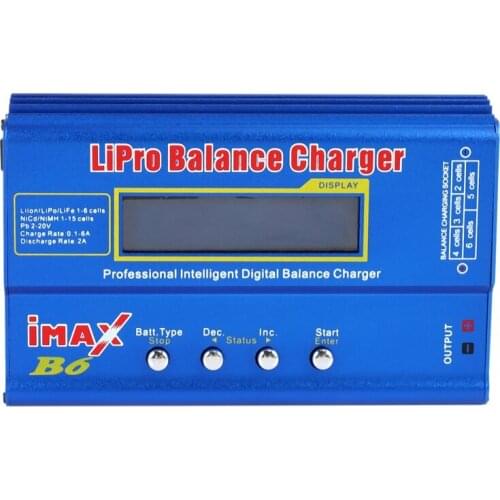 Imax B6 12V Battery Charger 80W Lipro Balance Charger Nimh Li-Ion Ni-Cd Digital Rc Charger 12V 6A Power Adapter Charger(No Plug)