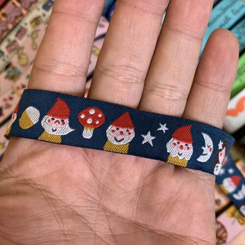 ZERZEEMOOY 5/8" 16 mm 5yards/lot Cartoon Polyester Woven Jacquard Ribbon Santa Claus Sleeps With You KTZD19112209