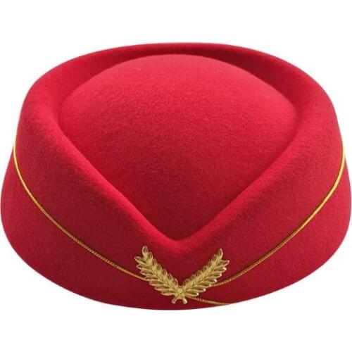 Flight attendant hat Stewardess cap Women Fedors
