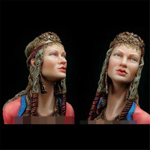 1/10 Resin Bust Beauty Helena Assembly Models Figure Resin Kit Bust Colorless Model Self-Assembled Toys