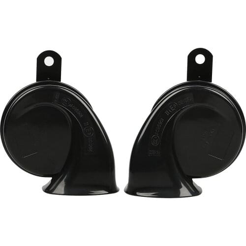 2 Pcs Car Horn Black Universal 12v Loud Dual-tone Snail Electric Horn 140db for Car Truck Motorcycle