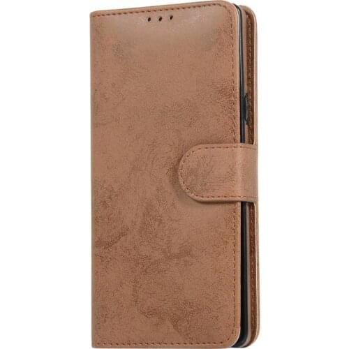 Retro Style 2 in 1 Magnetic flip Split Design For Galaxy S9 S10 Plus Note 9 8 Plus Leather Wallet Card Slot Case