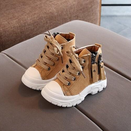 2020 boys and girls fashion boots autumn and winter side zipper outdoor childrens shoes tassels baby toddler sneakers