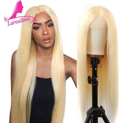 613 Blond 13x1 T Part Lace Front Wigs Straight Human Hair Brazilian Virgin Remy Hair Straight Human Hair Wigs 150% Density