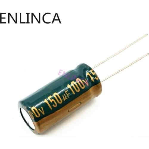22pcs/lot BC14 high frequency low impedance 100v 150UF aluminum electrolytic capacitor size 10*20 150UF 20