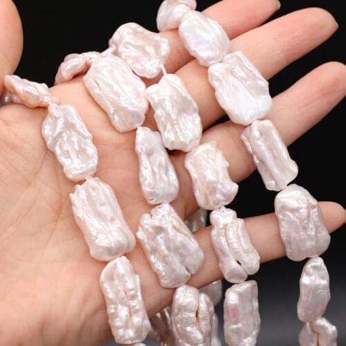 Natural White Freshwater Pearl Beading Irregular Baroque Pearls for Jewelry Making DIY Elegant Bracelet Necklace Strand 14