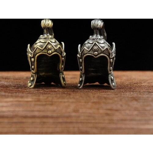 EDC Tibetan silver brass Knife Beads A Pendant Paracord Outdoor DIY Decorations Tibetan silver brass Camping Gear EDC Tools