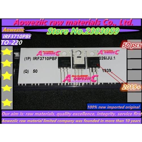 Aoweziic 2019+ 50 pcs 100% new imported original IRF3710PBF IRF3710 TO-220 FET 100V 57A