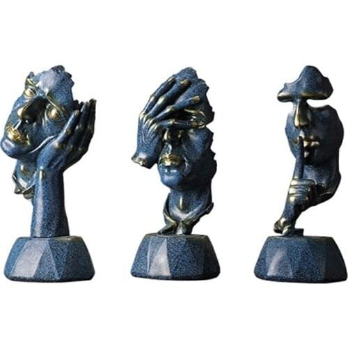 EXQUISITE RESIN STATUE THINKER SCULPTURE LIVINGROOM DECORATION CRAFTS ABSTRACT FIGURINE HOME DECORATION ACCESSORIES OFFICE DECOR