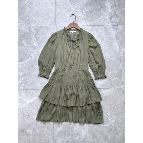 MJ Green Island silk cake dress