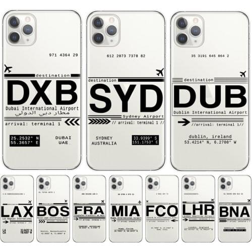 SYD Dubai International Airport Call Letters soft TPU case for iPhone 11 Pro MAX 7 7Plus 8 8Plus X XS XR MAX back cover Coque C