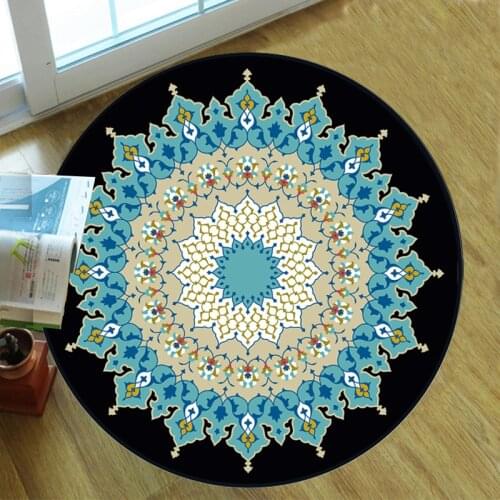 New Bohemian magic carpet square anti slip area floor mat 3D carpet anti slip carpet