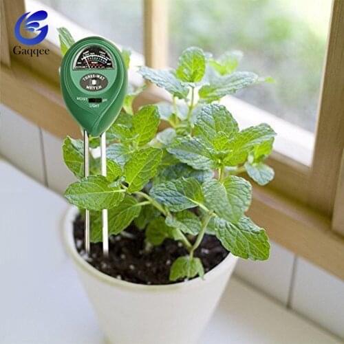 3 in 1 Soil PH Meter Sunlight PH Tester Garden Flowers Soil Moisture Sensor Meter Plants Acidity Humidity PH Monitor Detector
