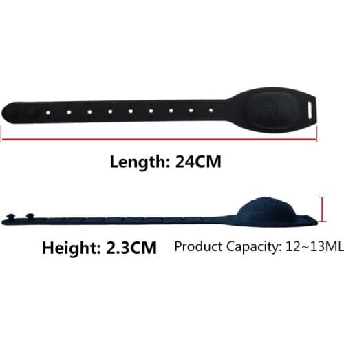 Portable Silicone Bracelet Wristband Hand Wash Soap Dispenser Strap Plastic Squeeze Bottle 1x