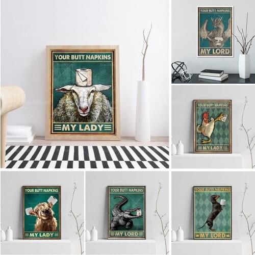 Your butt napkin poster, my lord, your butt print, animal poster, animal art, the best gift ever, home decoration