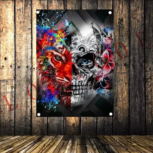 Rock Band Posters Banners & Flags Hip hop\Jazz\Reggae\Heavy Metal Music Poster Tapestry Hanging Painting Background Decor Cloth