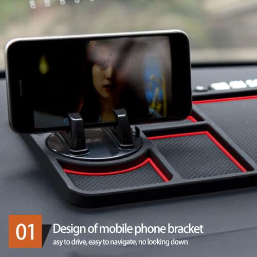 Car Dashboard Anti-Slip Mat with Cell Phone Number Silica Gel Auto GPS Phone Auto Car Accessories Non-slip Pad for Paper Towels