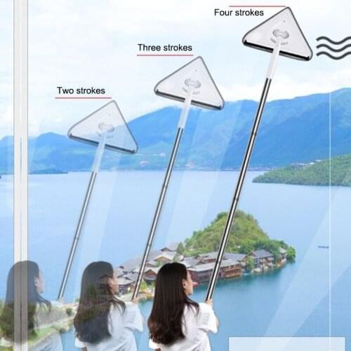 Triangles Lazy Cleaning Mop Adjustable 360 Degree Rotatable Telescopic Rod Mop For Clean Roofs Walls Cars Corners STTA889