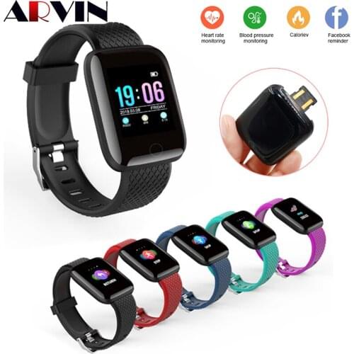 Arvin Men Black Passometer Blood Pressure Smartwatch Women Message Call Reminder Smart Watch Alarm Clock Watches for android