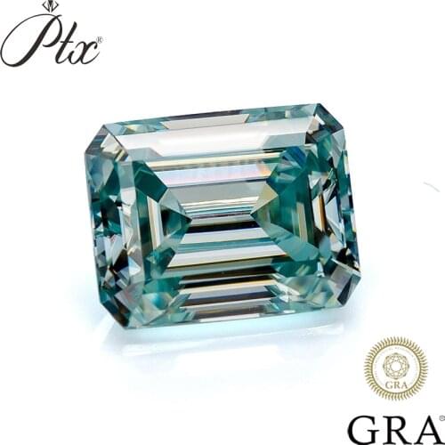 Loose Gemstones Emerald /Rectangle Moissanite Stone 0.3-5.0 ct Blue Color For Diamond Ring With GRA Certificate Precious Gems