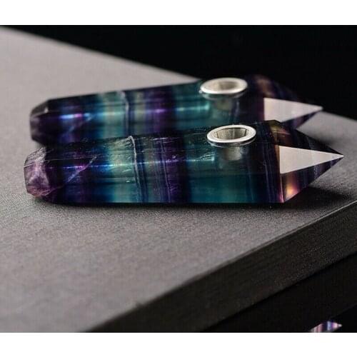 TOP! Natural quartz Crystal Point Smoking Pipe Healing Tobacco Wand obelisk 1pcs