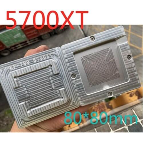 BGA Stencil And Reballing Kit Station For 5700XT Direct Heating 80*80 90*90 Stencils Template Repair Tools Accessories