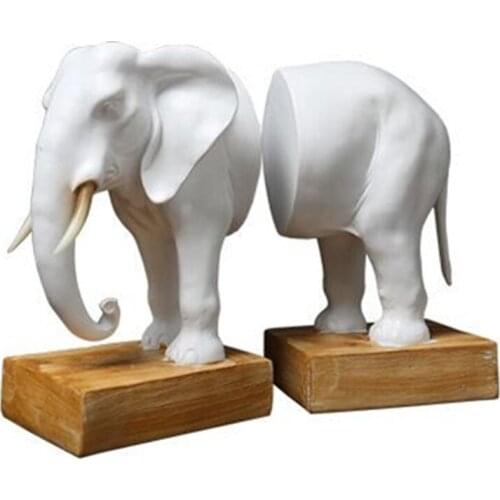 CREATIVE ELEPHANT BOOK BLOCKS STUDY OFFICE ADORNMENT TO PLACE A LARGE BOOK TO RELY ON HANDICRAFT DESKTOP DECORATION A590