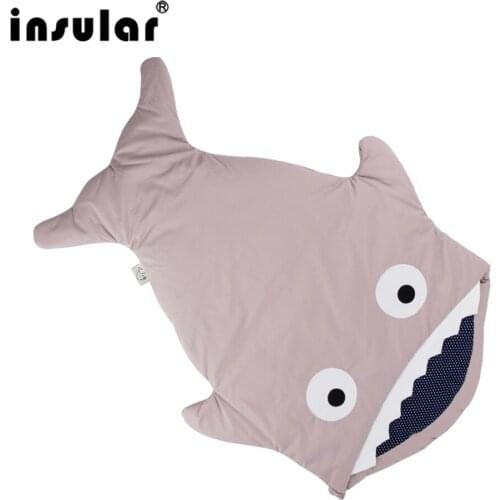 Insular Newborn shark sleeping bag baby Winter Strollers Bed Swaddle Blanket Wrap cute Bedding baby sleeping bag