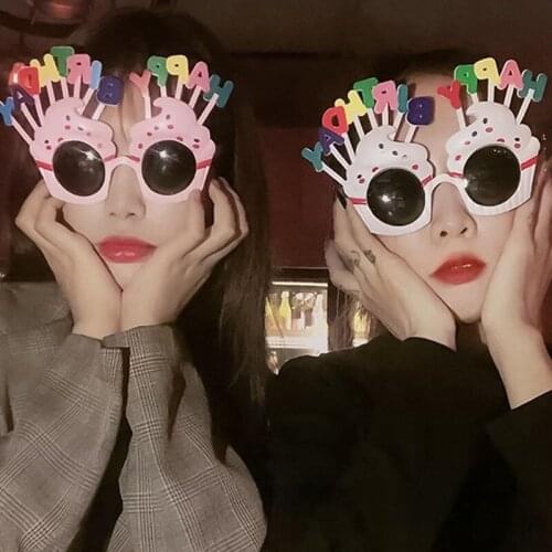 Happy Birthday Funny Glasses Novelty Candle Eyeglasses Cute Party Sunglasses For Kids Girl Birthday Photobooth Props