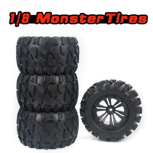 1/8 RC Model Car Racing Monster Bigfoot Off-road Buggy Vehicle Tires Tire Wheel Wearable 12mm Adapter 125mm*70mm