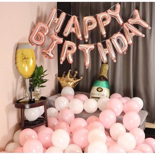 1set baby shower boy girl birthday party Foil balloons 16inch Alphabet air balls birthday Party Decorations kids party supplies