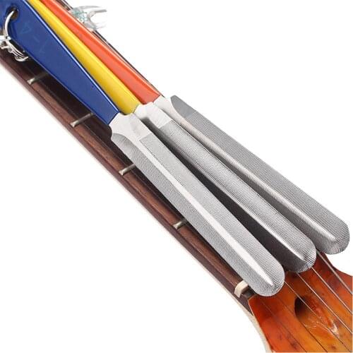 3Pcs Guitar Nut Slotting Saddle Files Luthier Repair Tools with Strings Remover Bass Ukulele Nut Sanding Fret Rhombus File