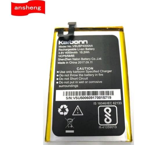 High Quality 4000mAh VSUSP4000AA battery for Karbonn VSUSP4000AA Smart phone