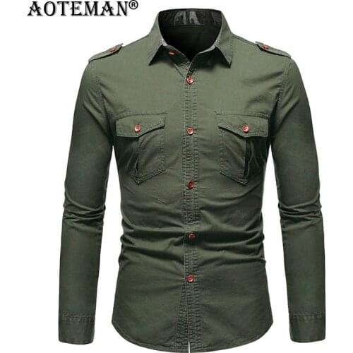 AOTEMAN Men's Long Shirts
