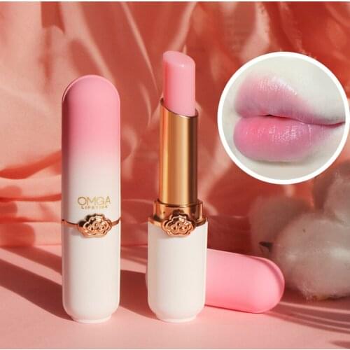 Temperature Change Color Lip Balm Pink Deep Moisture Nourishing Light Waterproof Non-Stick Cup Lip Care TSLM1