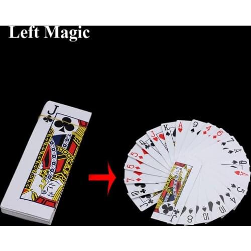 Large Card Fan Out From Hand Magic Tricks Stage Change Magic Props Classic Magic Fun Magic Accessories