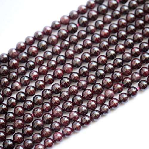 2 Strands Meihan natural 6-12mm Red garnett smooth round loose beads for jewelry DIY making design bracelet