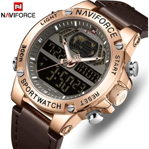 Top NAVIFORCE Brand Men Watches Fashion Luxury Quartz Watch Mens Military Chronograph Sports Wristwatch Clock Relogio Masculino