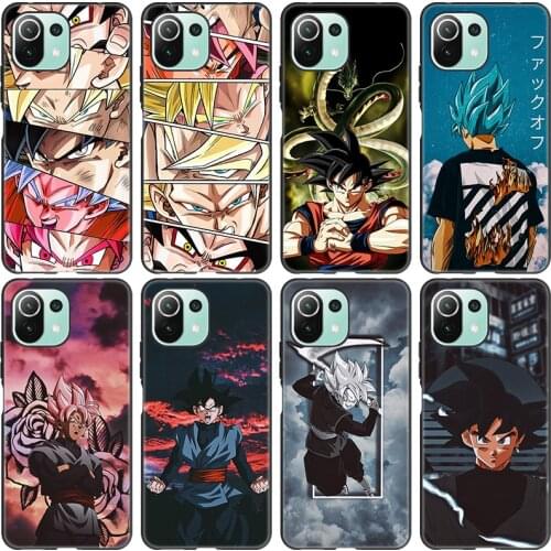 Anime Son Goku Super Saiya Case For Xiaomi Mi POCO X3 NFC F3 GT M3 11i 11 Ultra 10T Pro A2 11 Lite Redmi K40 K20 7A Black Cover