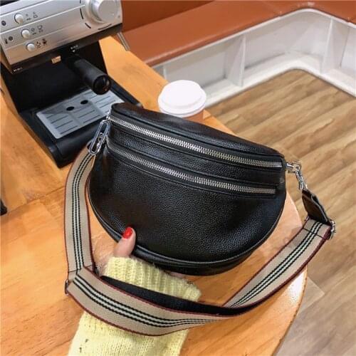 Designer Luxury Women Chest Bag High Quality Leather Crossbody Bags Female Fashion PU Handbag Hobos Messenger Banana Belt Purse