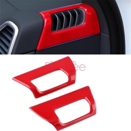 For Porsche Cayenne 2018 2019 Chrome Front Side Dashboard AC Air Conditioning Outlet Vent Cover Frame Trim Car Accessories