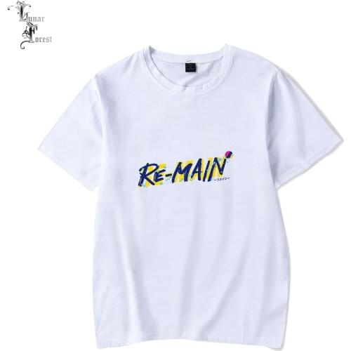 RE-MAIN Printing T-shirt Summer Fashion Round Neck Short Sleeve Popular Japanese Anime Streetwear Plus Size