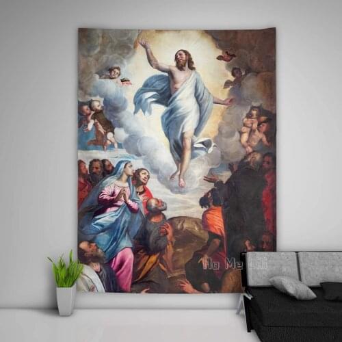 Jesus Christ Tapestry Art Wall Hanging Sofa Table Bed Cover Mural Beach Blanket Home Dorm Room Decor