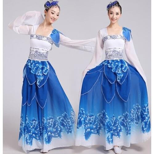 Classical Costume Sleeve Dance Costume Chinese Style Confucius Hanfu Caiwei Dance Dress Female Jinghong Performance Costume