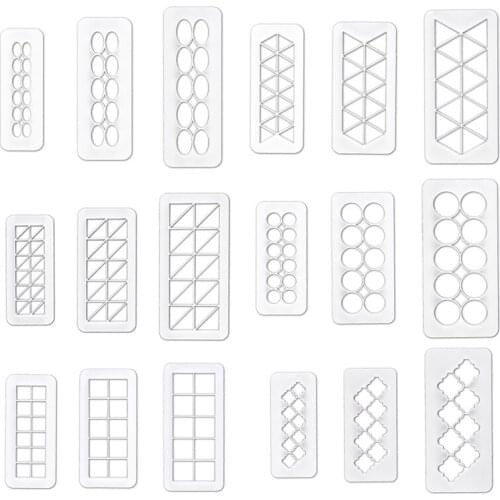 3Pcs Lattice Transparent Texture Mat Sugar Craft Biscuit Cake Mold Border Kitchen Baking Cream Decor Tools Printing Die 11Style