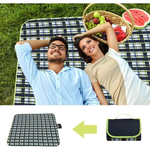 Picnic Mat Outdoor Blanket Camping Pad Beach Waterproof Cushion Hiking Moistureproof Oxford Cloth Folding Washable Beach Blanket